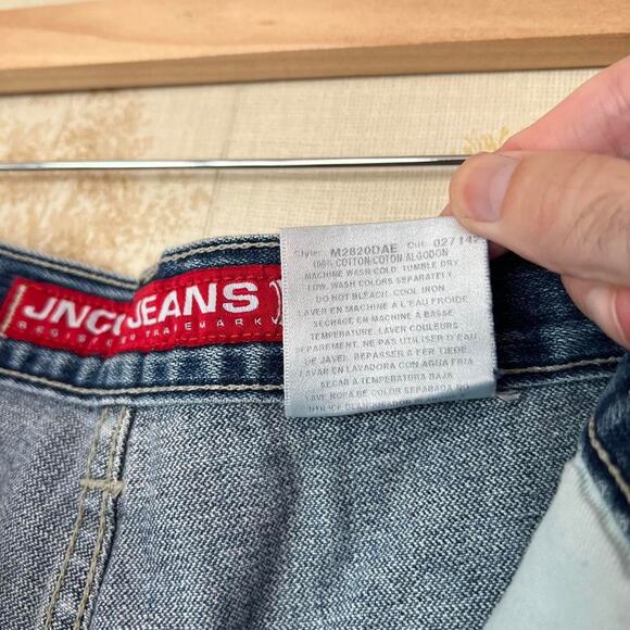 Vintage Embroidered Dragon Baggy JNCO Shorts Jorts Size 36 - Picture 4 of 8